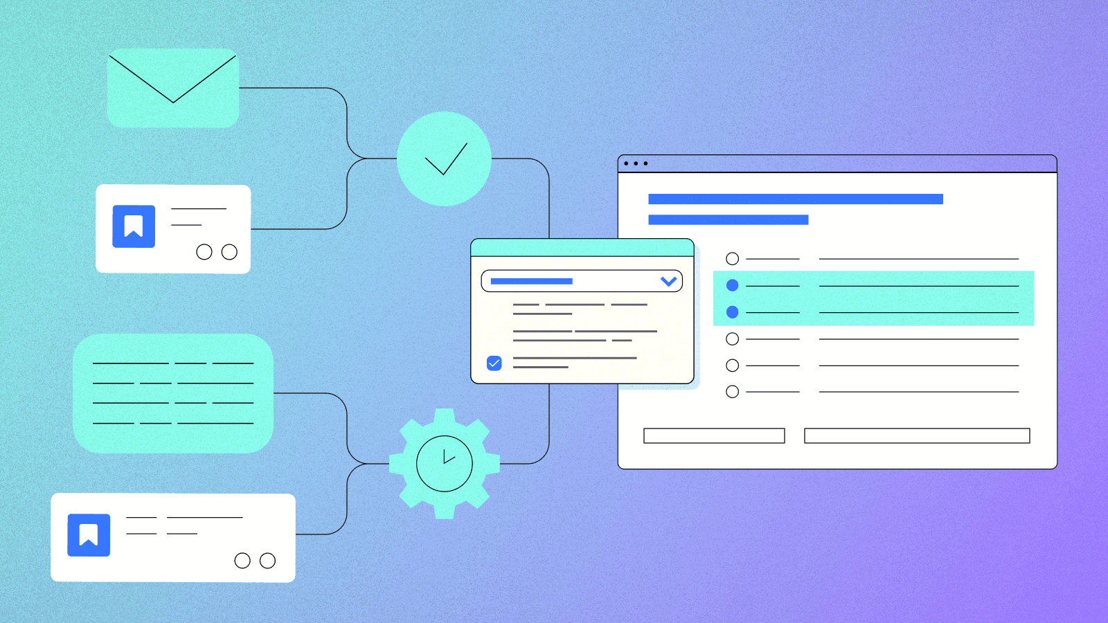 An image showing multiple separate tasks being consolidated into one space.