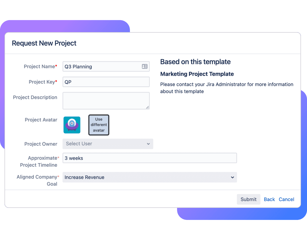 Screenshot of a delegated project management tool, highlighting task management features and project details