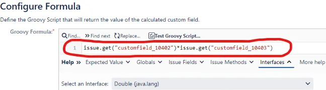 JMCF Formula for custom field.