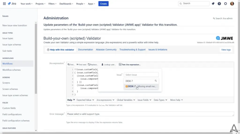 Test Jira expression