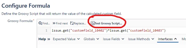 TestGroovy script link button