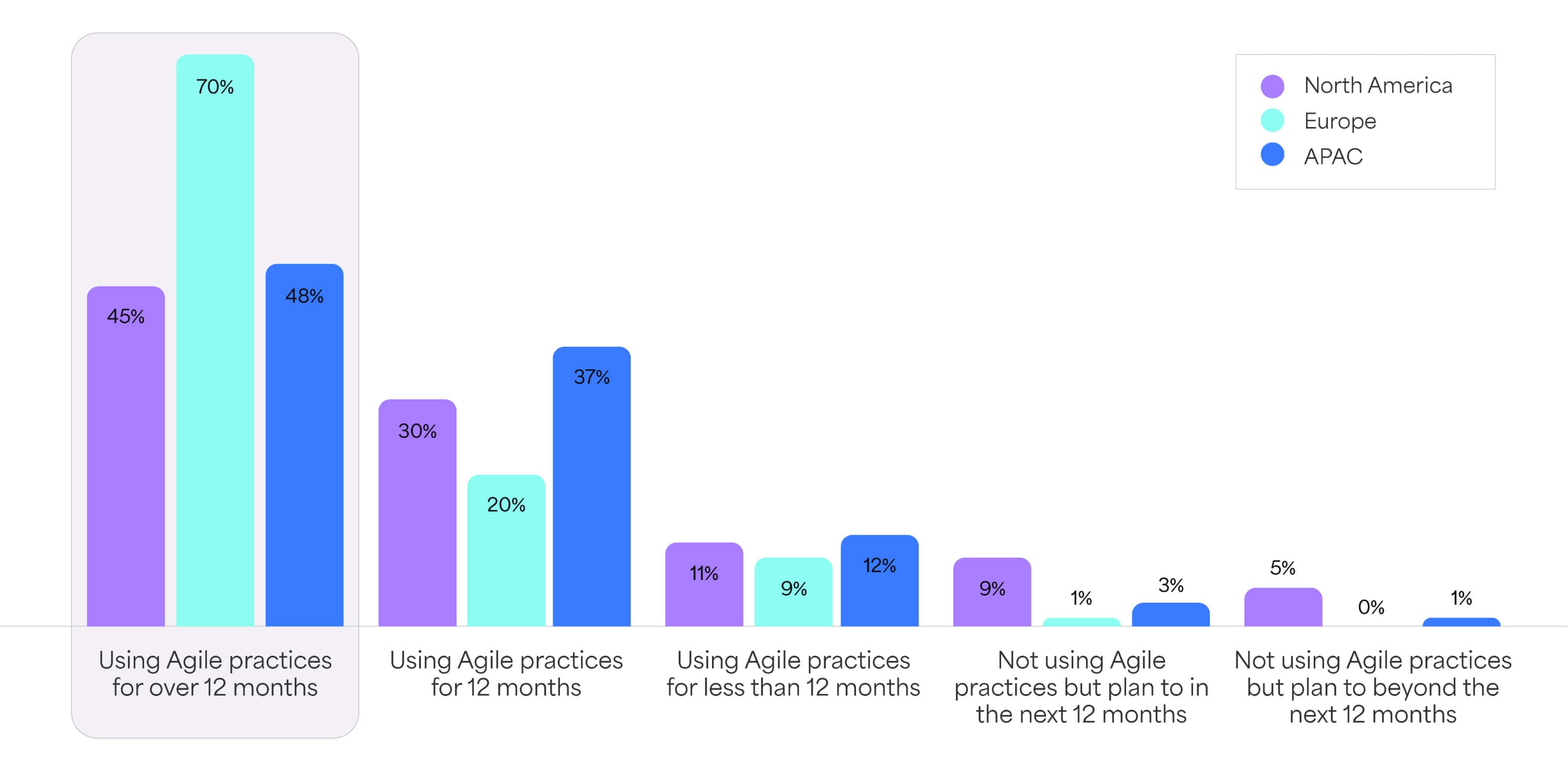 Agile maturity by region