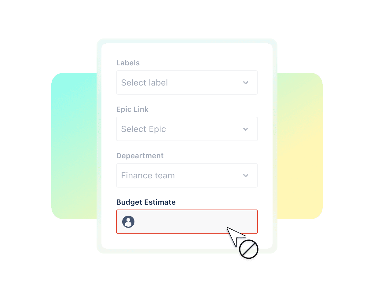 Make fields read-only to control access on your team