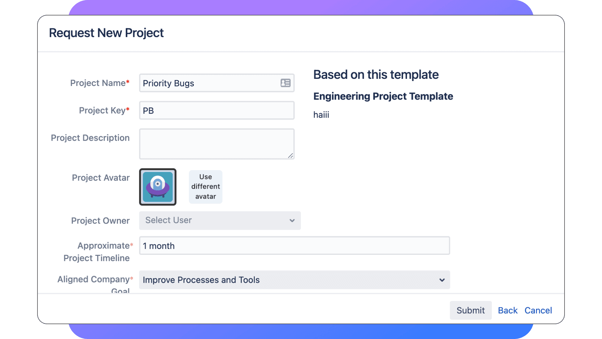 Delegated Project Creator Feature 2