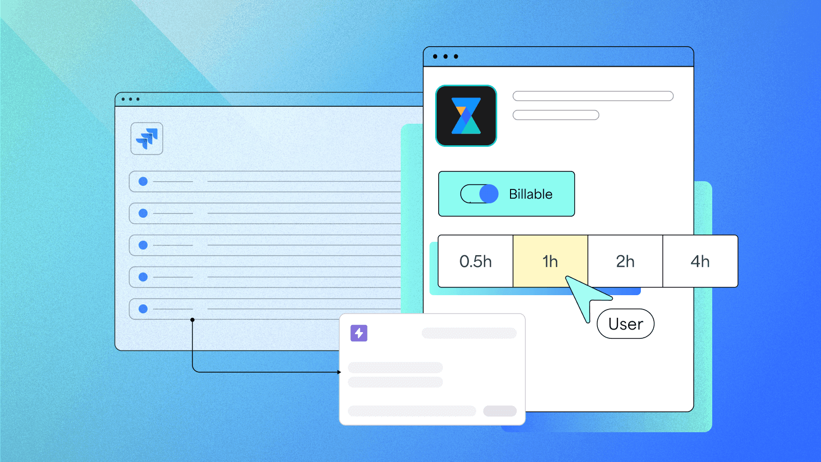 Team member view in Jira displaying individual time logs and analytics via 7pace integration