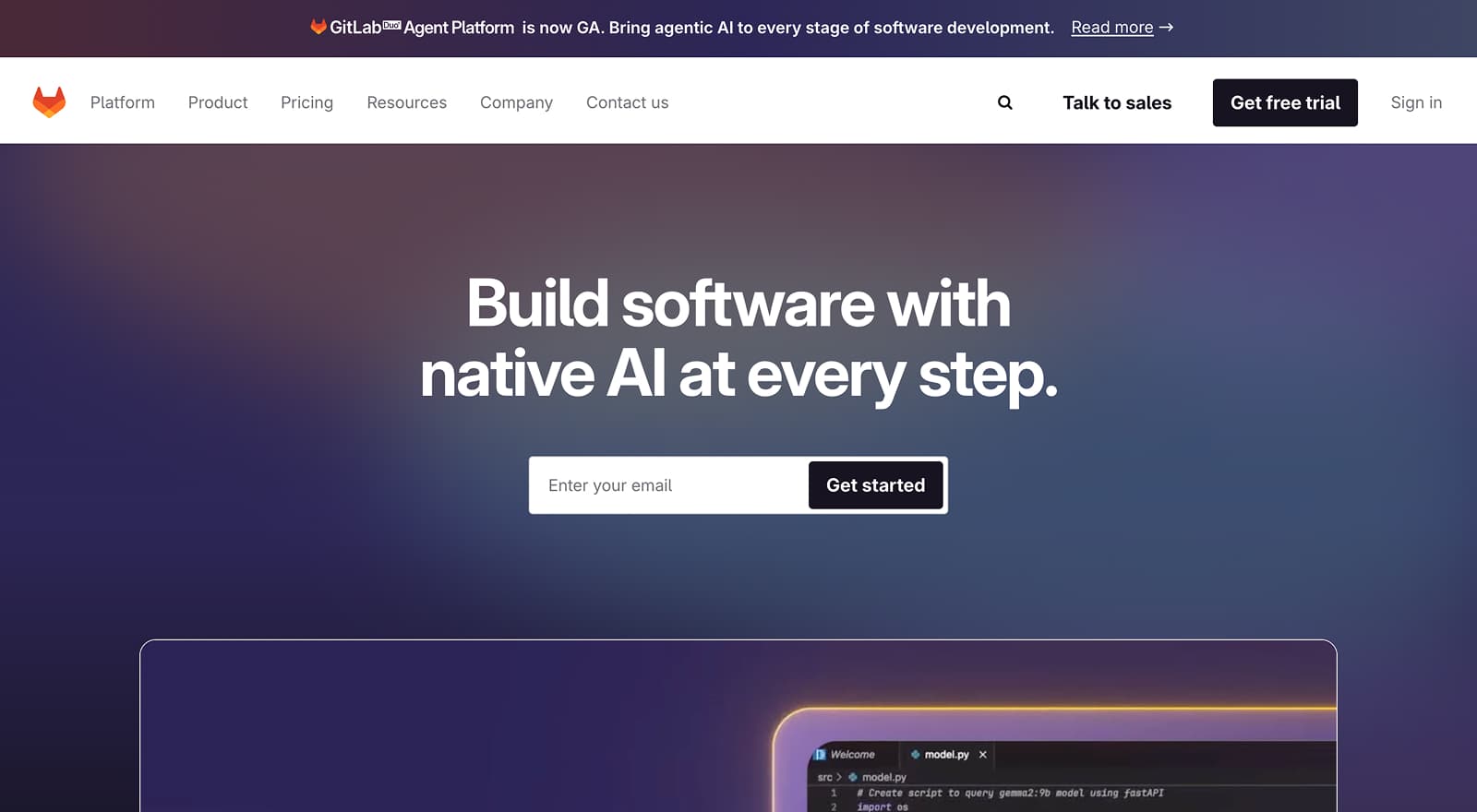 Build software with native AI at every step
