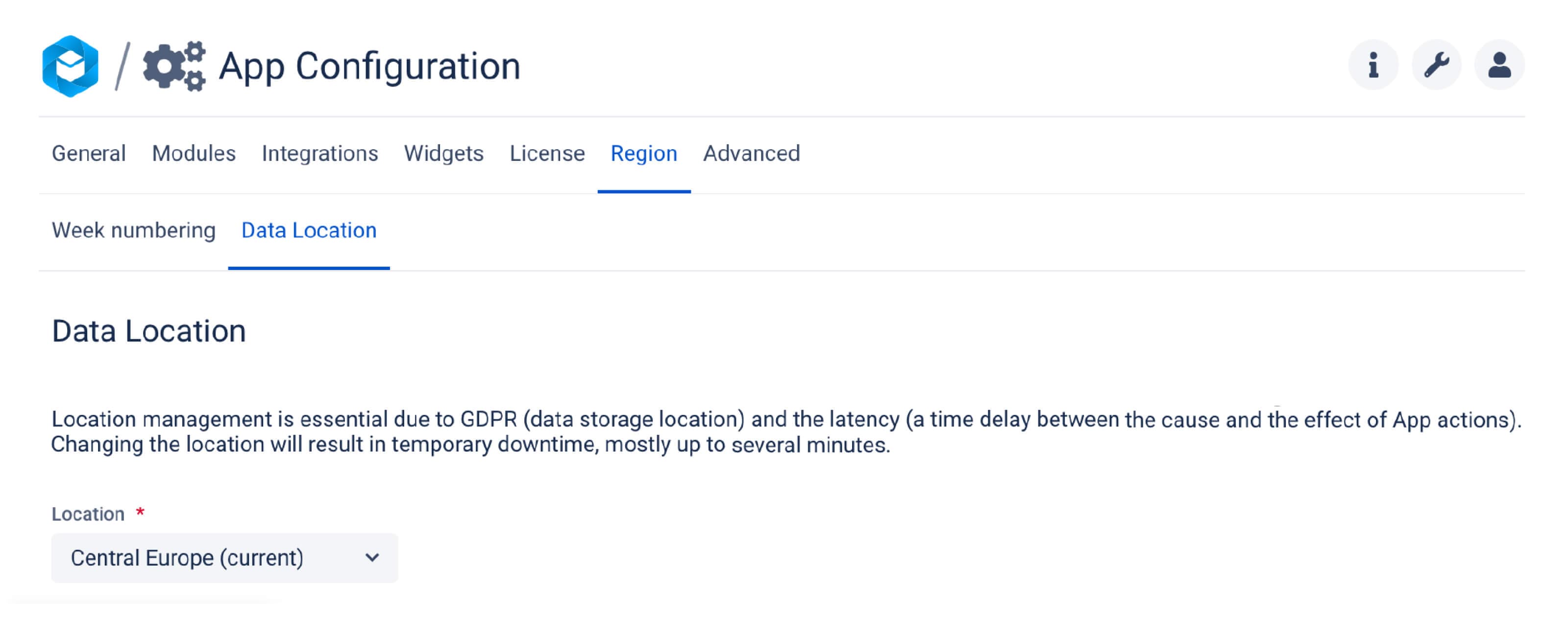 Click on the “Location” drop-down menu and select the server’s geographic location.