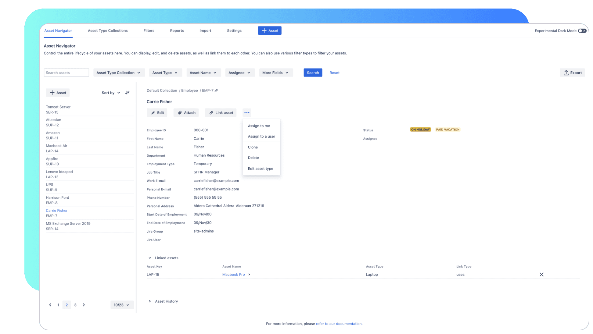 Assets that have been impacted by incidents within Jira Service Management and Jira Software.