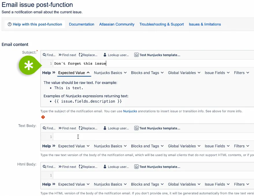 Email post function