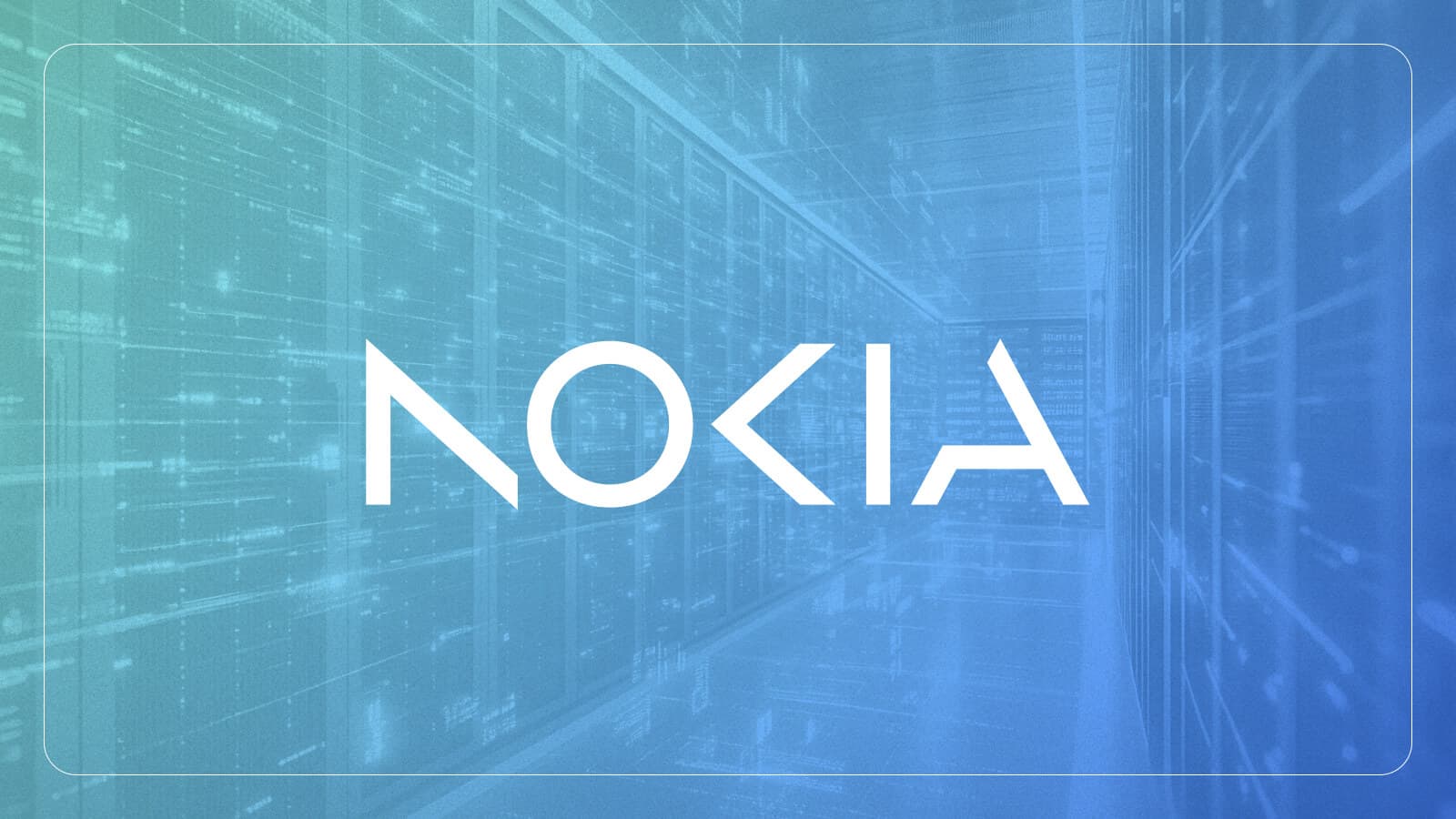 Two professionals collaborate in a high-tech office space with Nokia branding, highlighting enterprise teamwork and innovation.