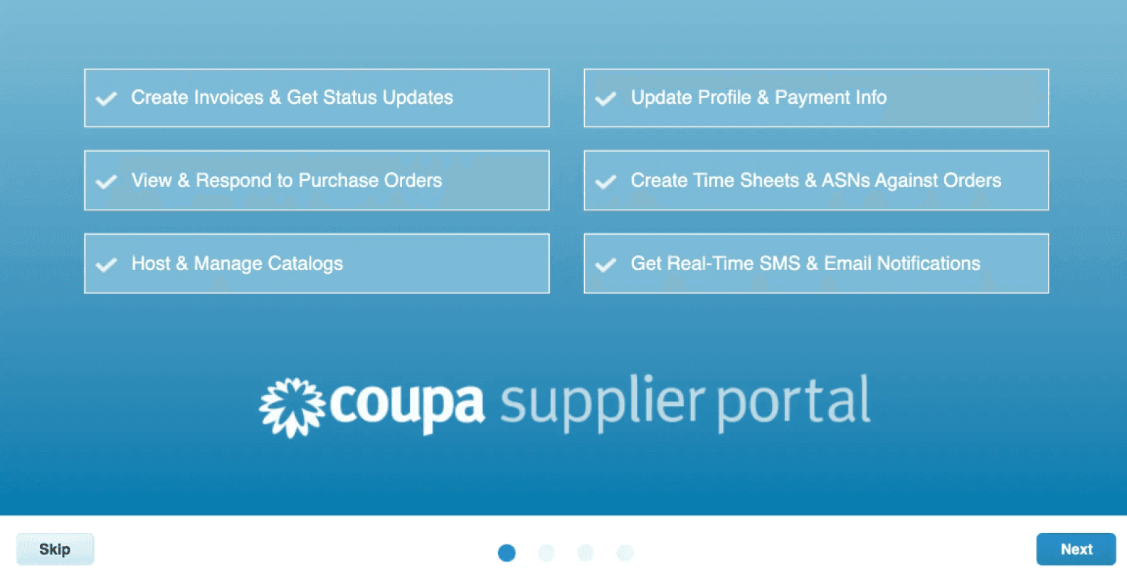 Coupa supplier portal