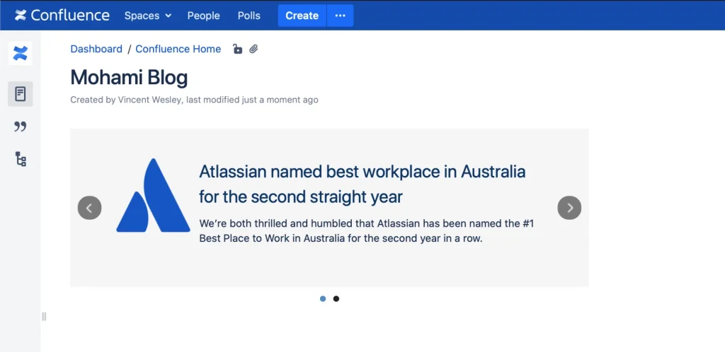 Confluence image slider creation