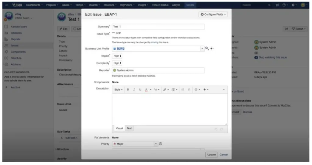 Edit Issue
