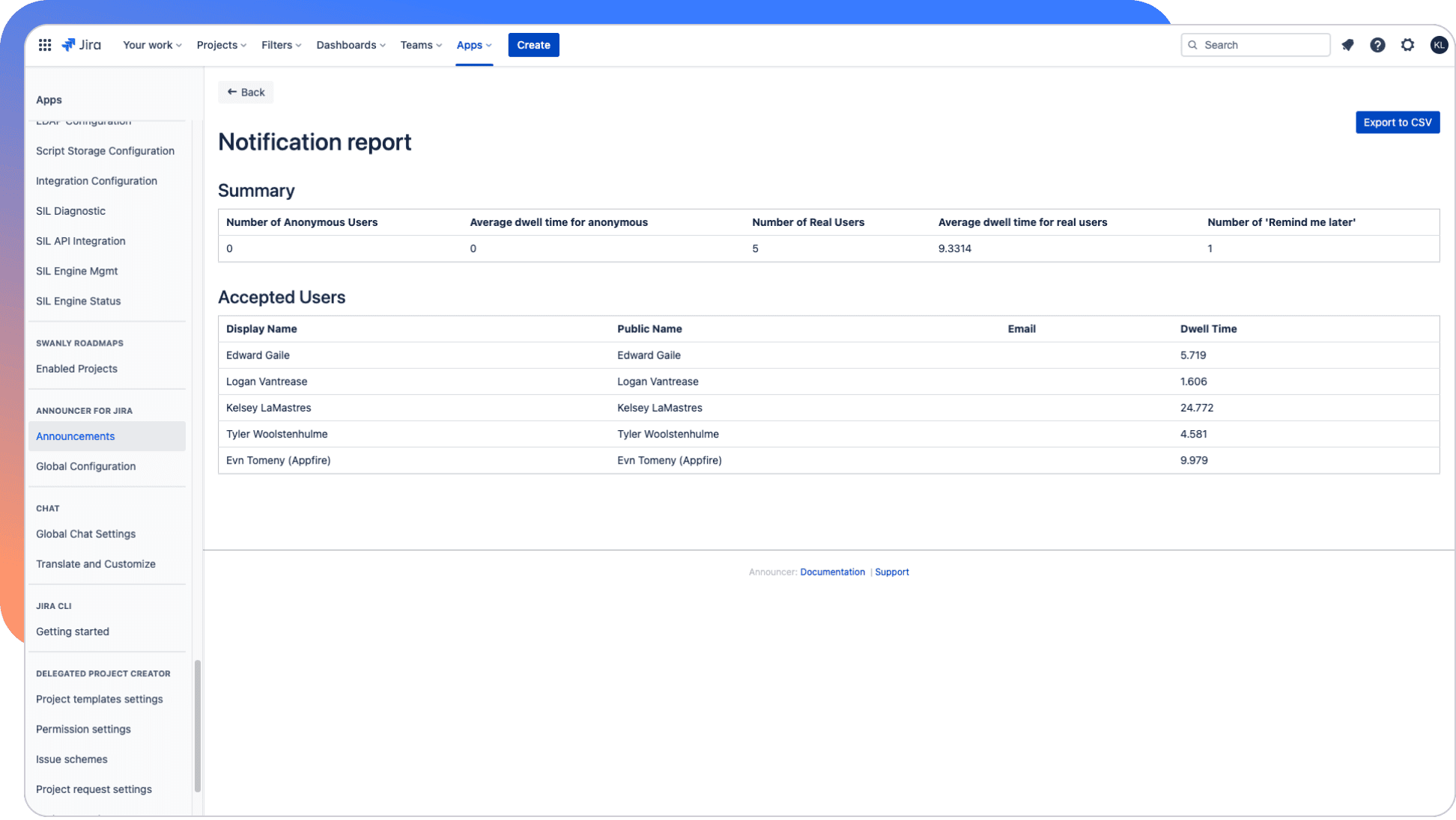 Announcer for Jira feature 3