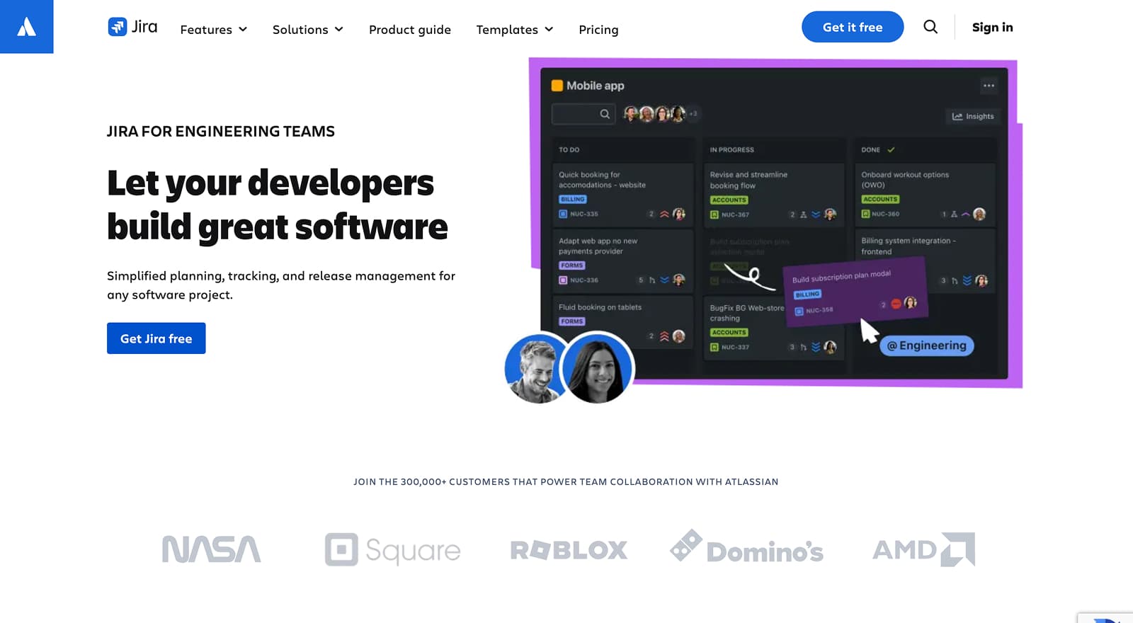 Simplified planning, tracking, and release management for any software project.