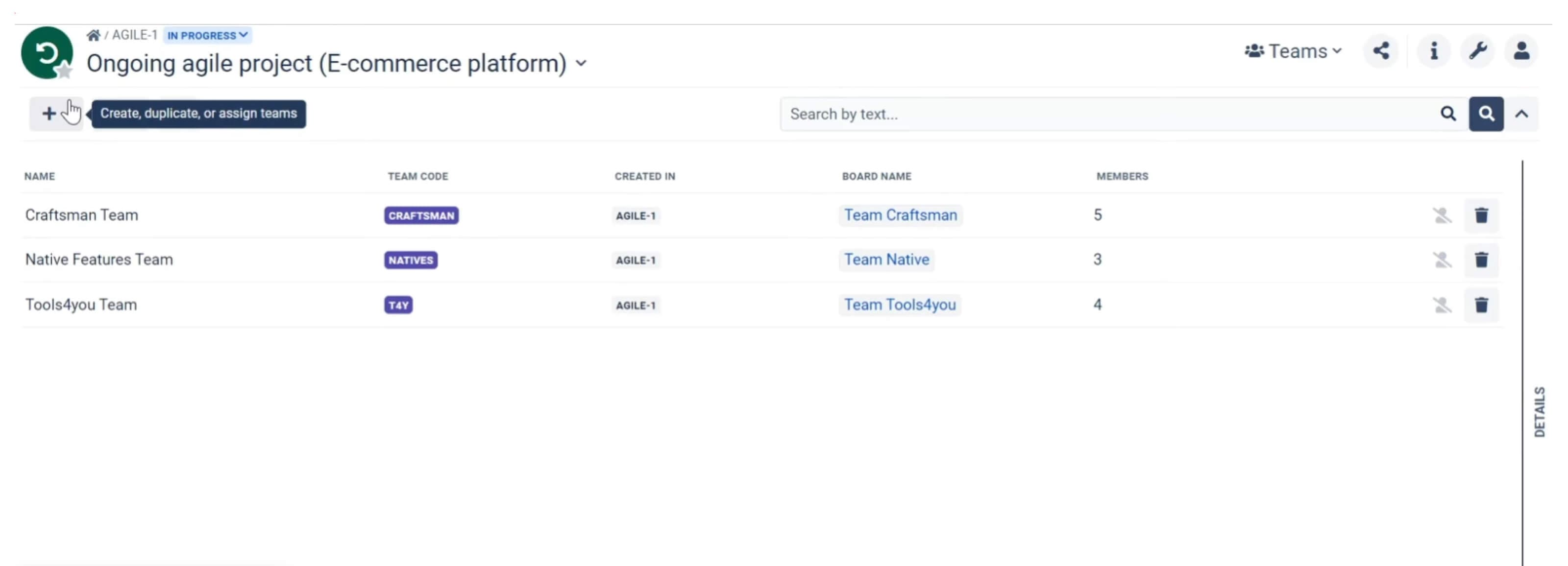 Ongoing agile project (E-commerce platform)” drop-down menu and select the server’s geographic location.