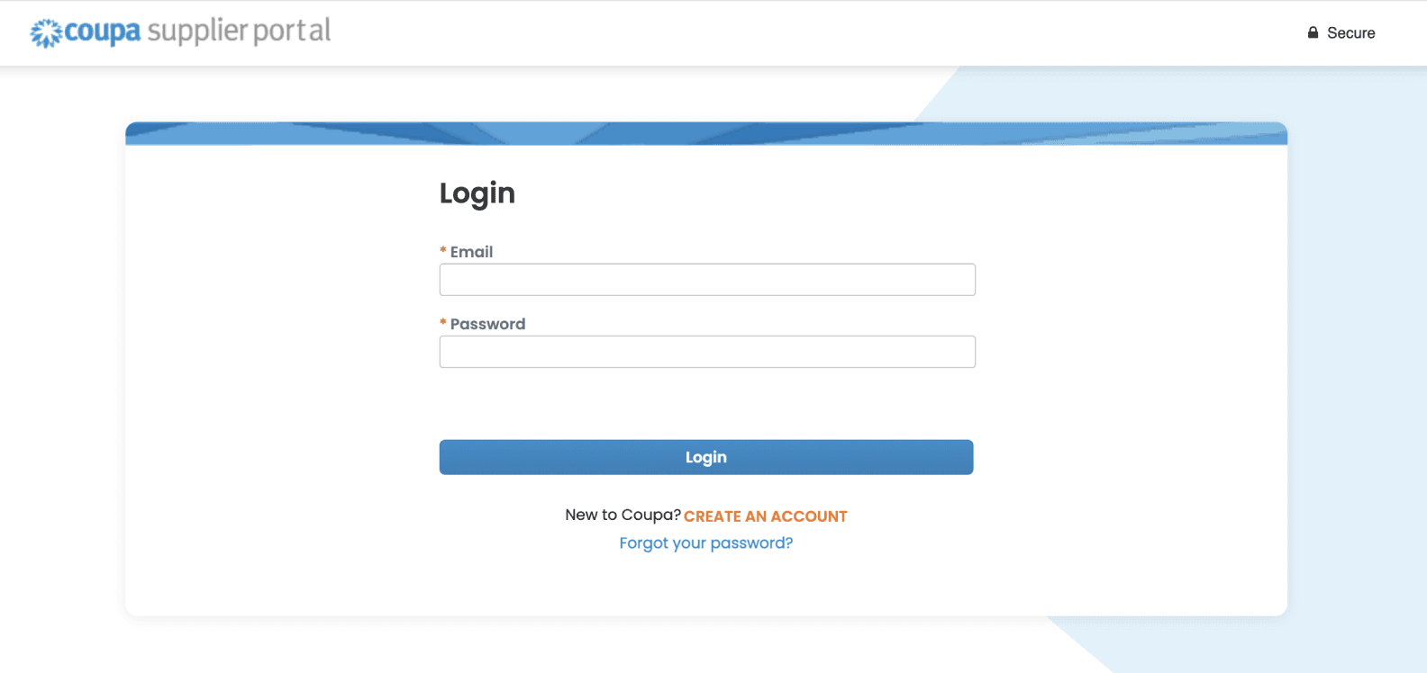 Coupa supplier portal login