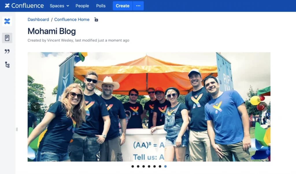 Confluence image slider creation