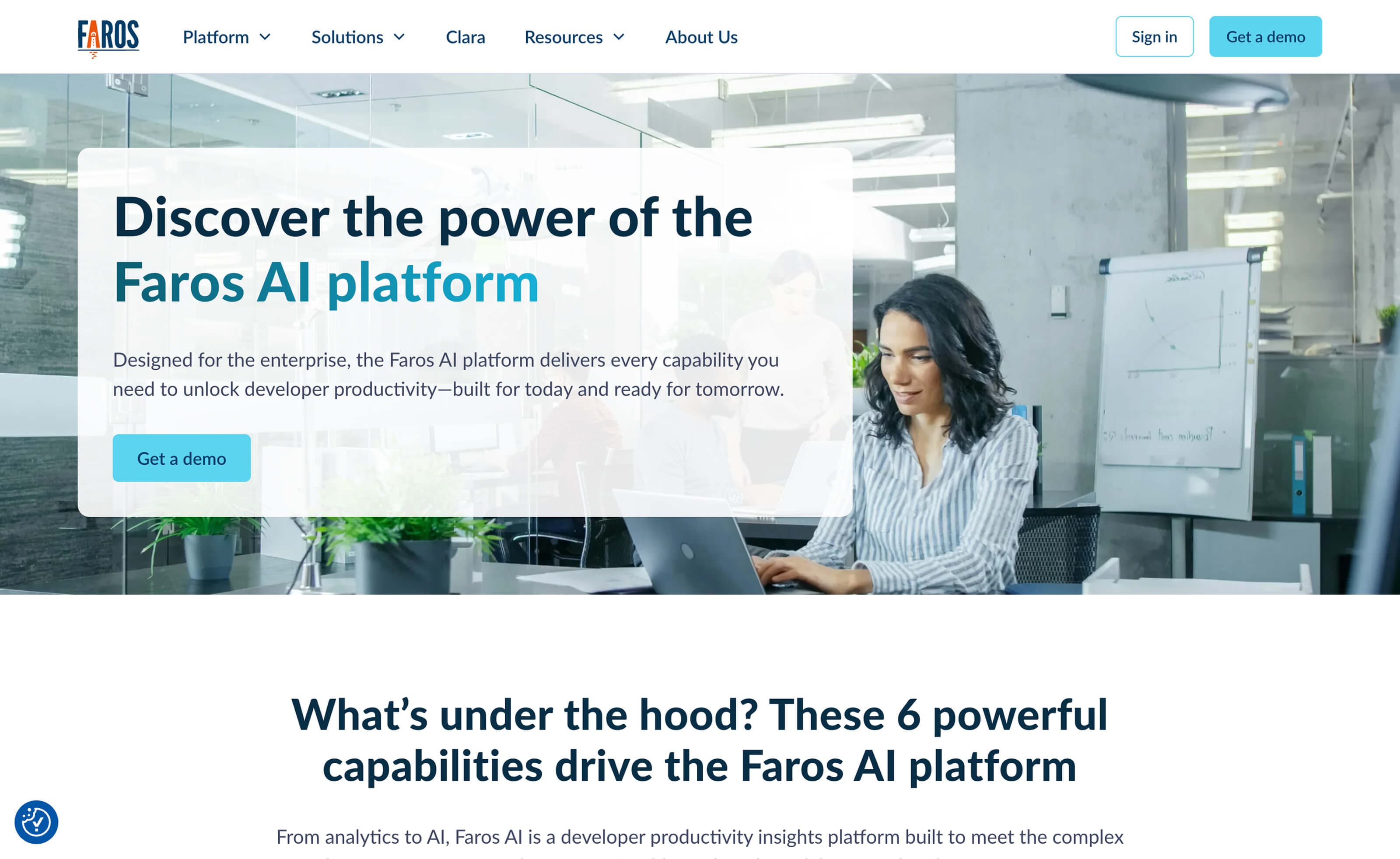 A screenshot of this page: faros.ai