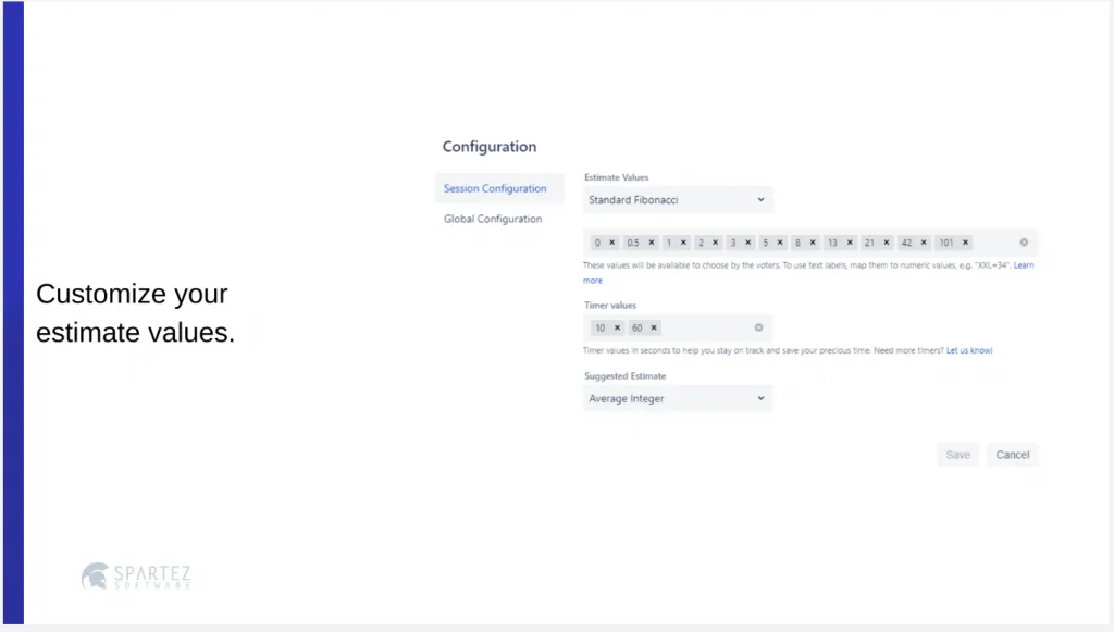 Customize your estimate values