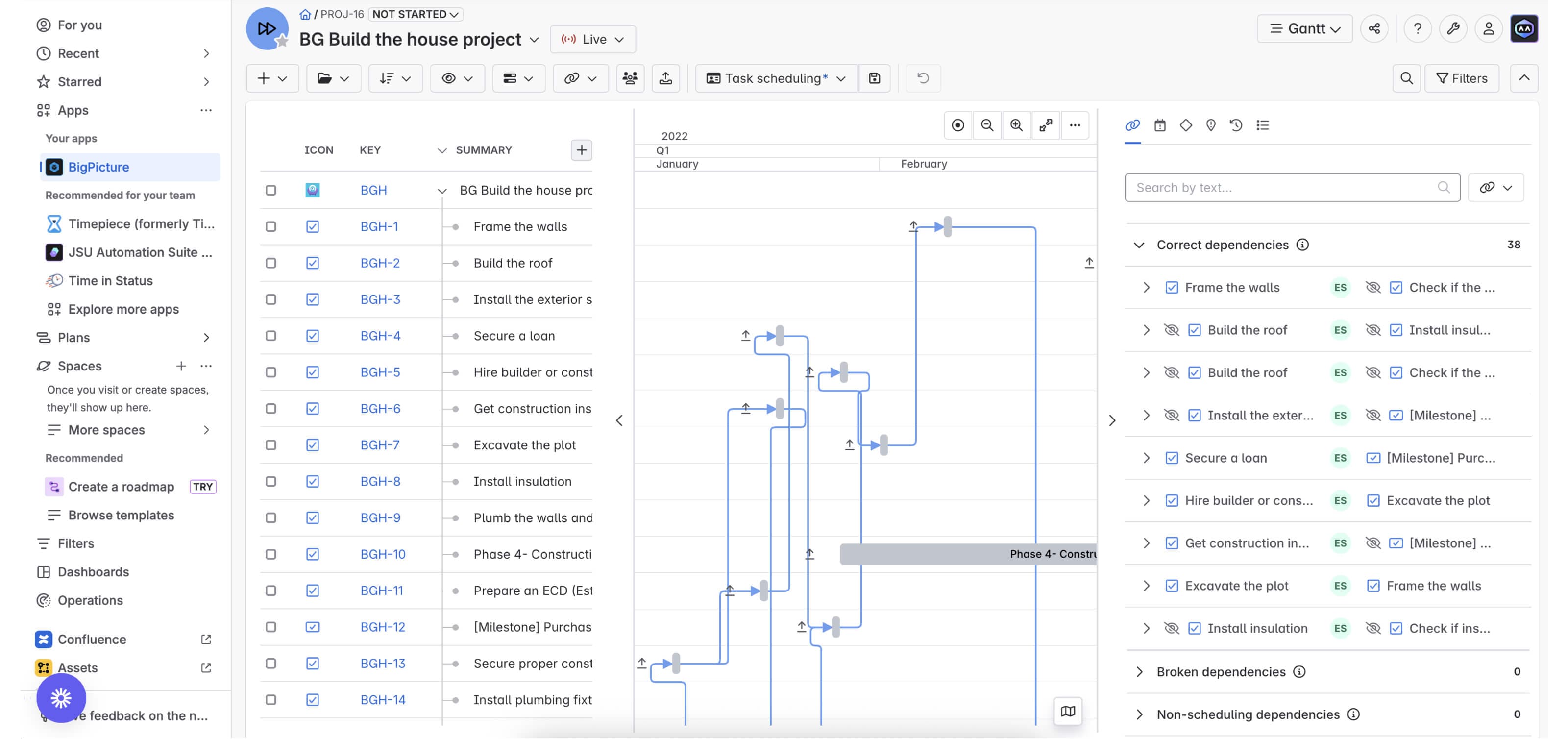 Strong links will auto-schedule the linked tasks for you.
