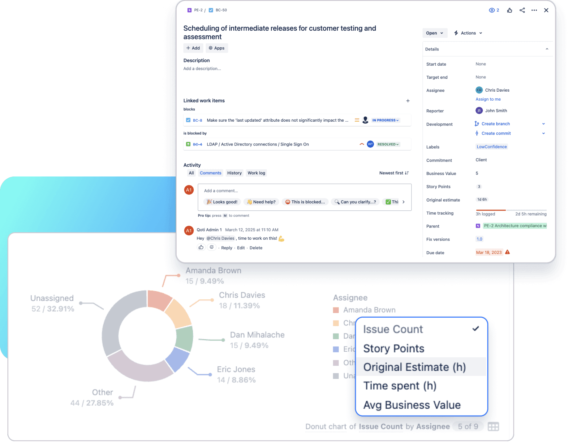 Interactive Jira dashboards