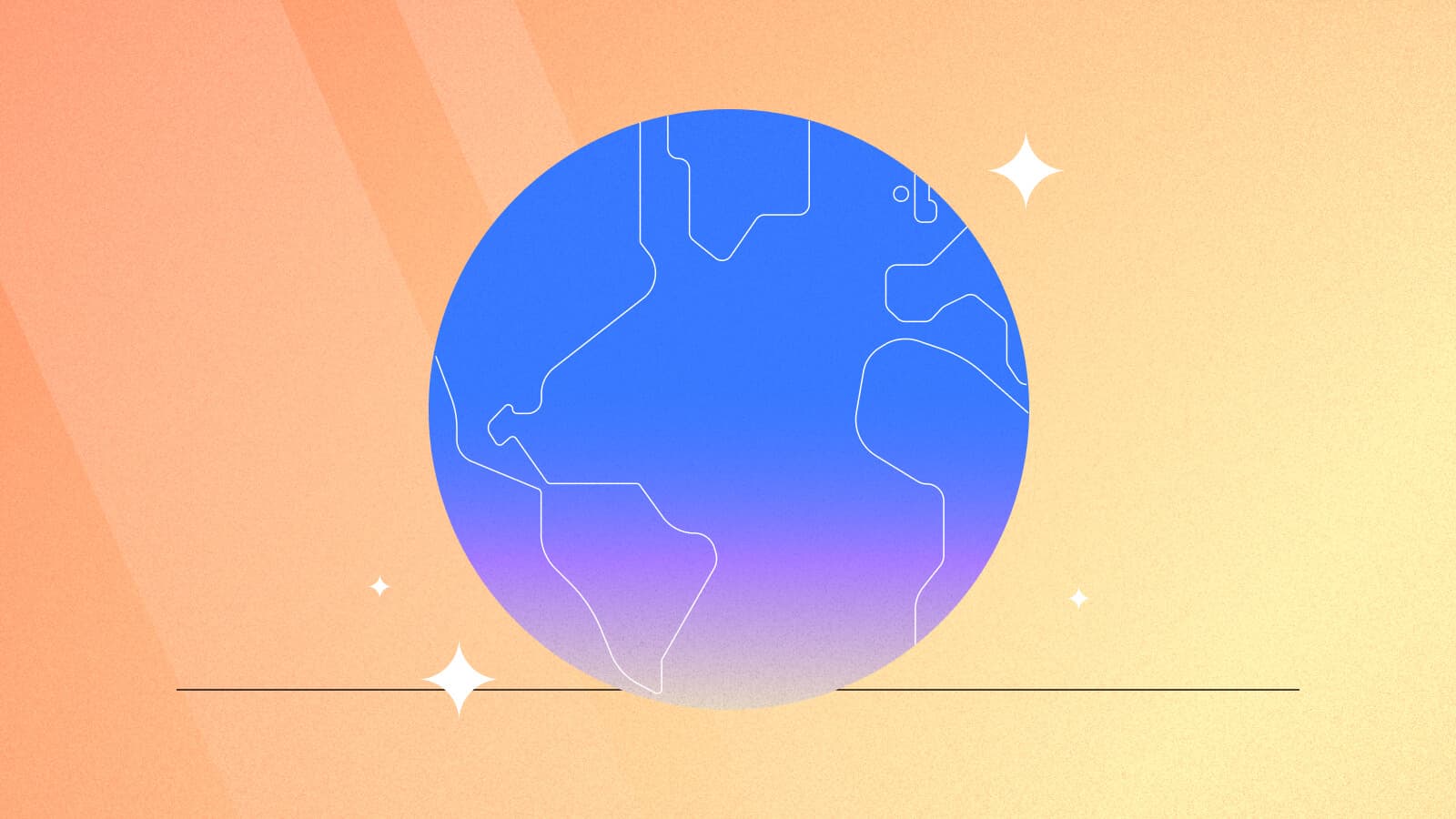 Globe illustration highlighting global accessibility and community reach.