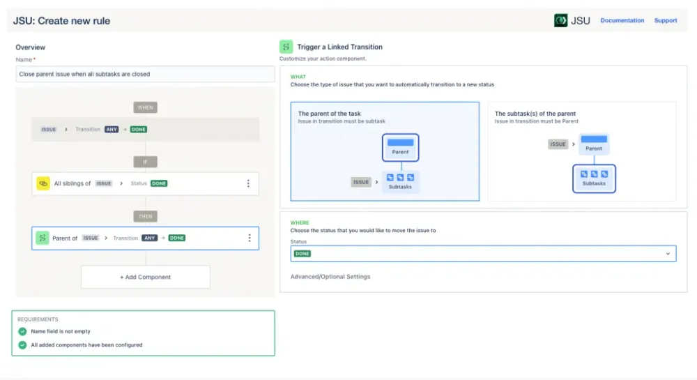 JSU offers a visual, intuitive approach to configuring workflow rules
