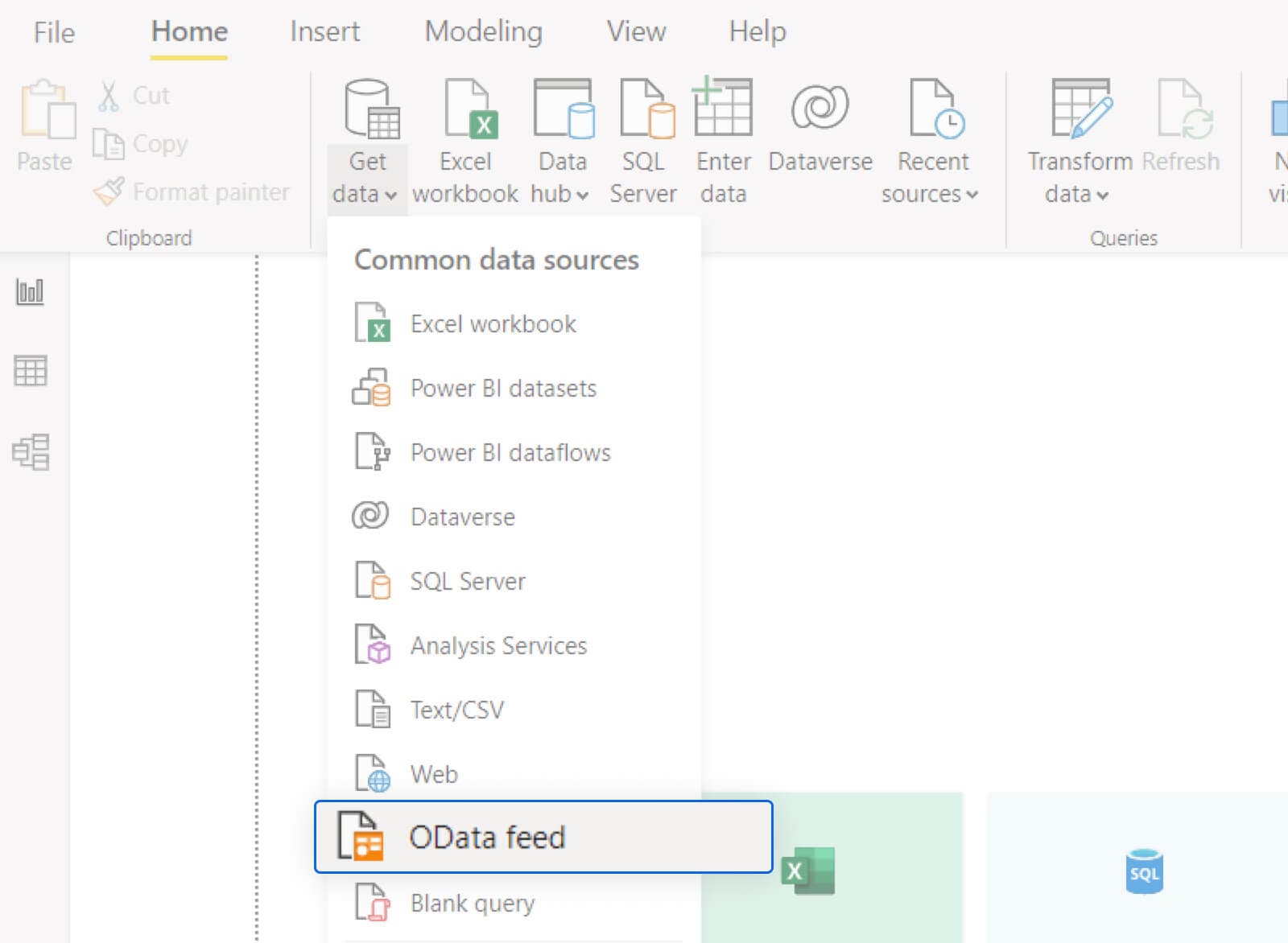 In Power BI Desktop, paste unique 