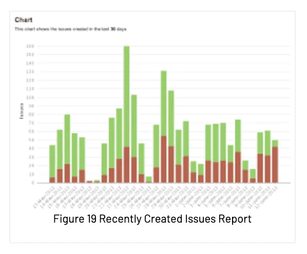 Figure 19 Recently created issues report