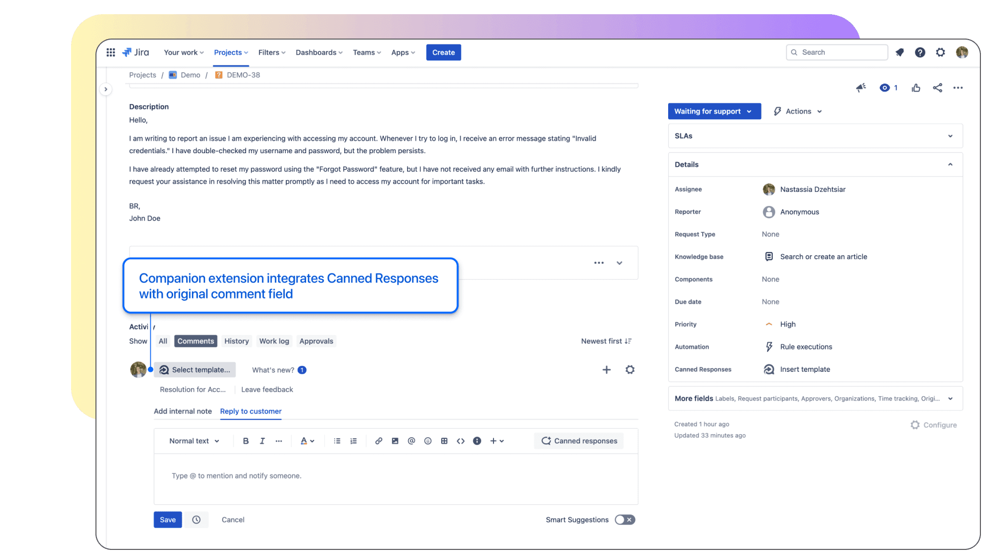Canned Responses Pro for Jira Appfire