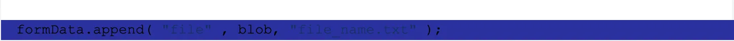 Formdata append filename