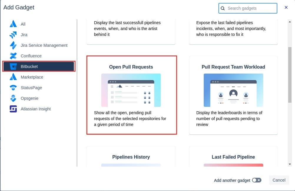 Add Gadget Bitbucket