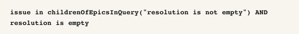 JQL query example