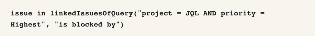JQL query example