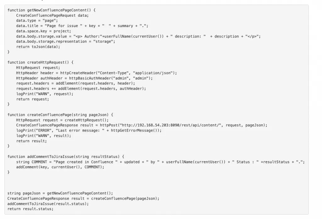 Code functions
