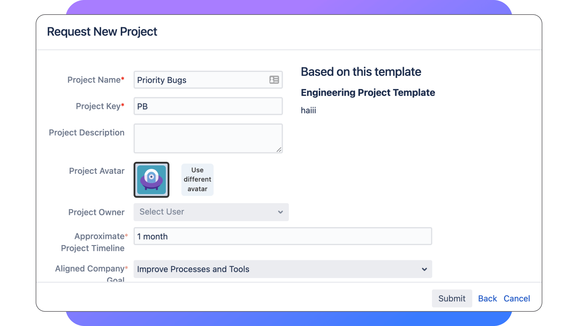 Delegated Project Creator Feature 2