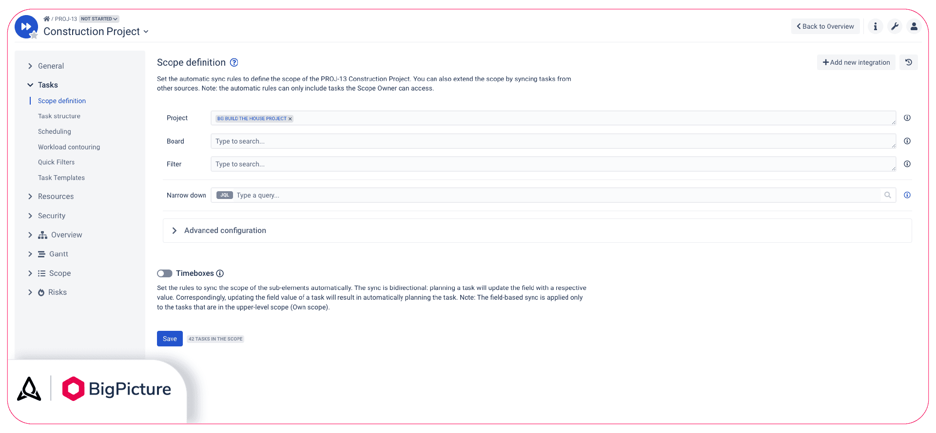 Structured import of the whole Jira project