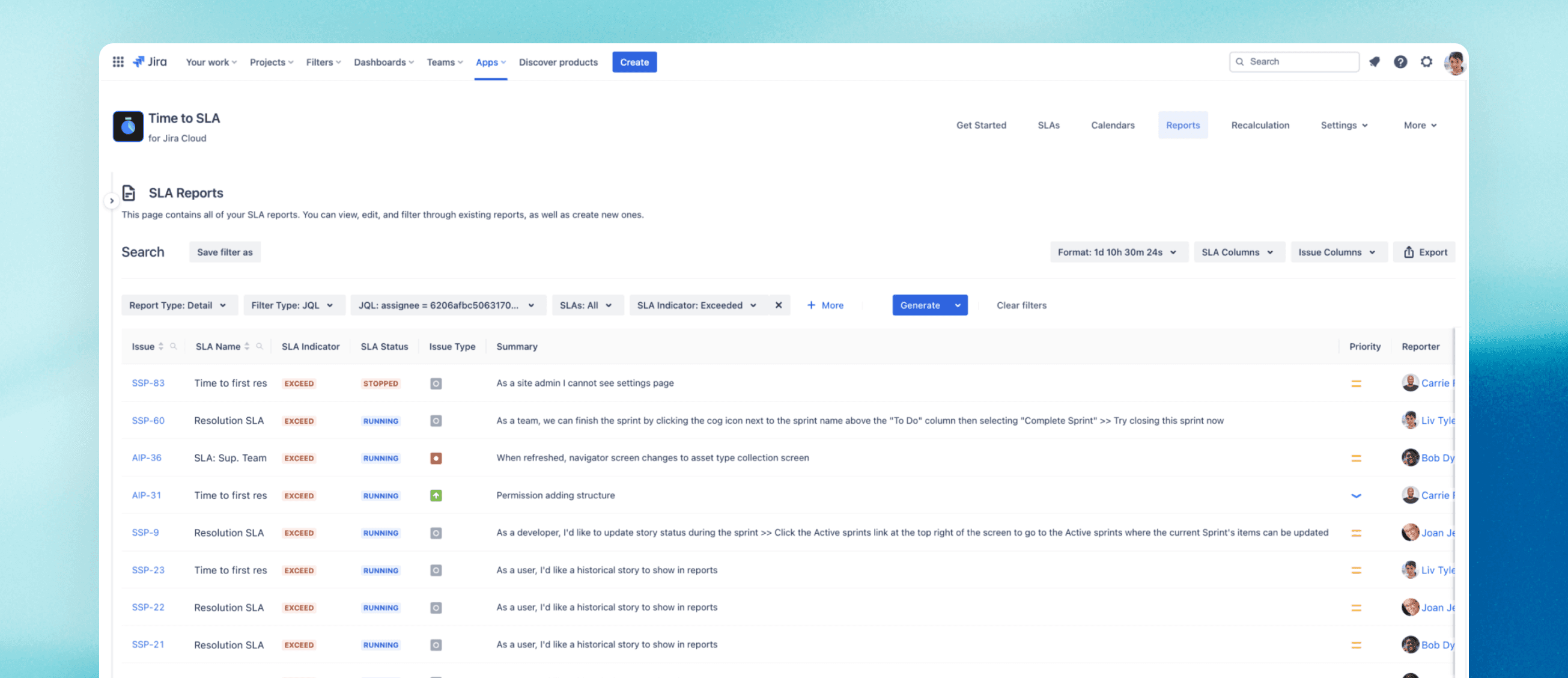 Graphic showing How to make Jira SLA reporting easier to act on