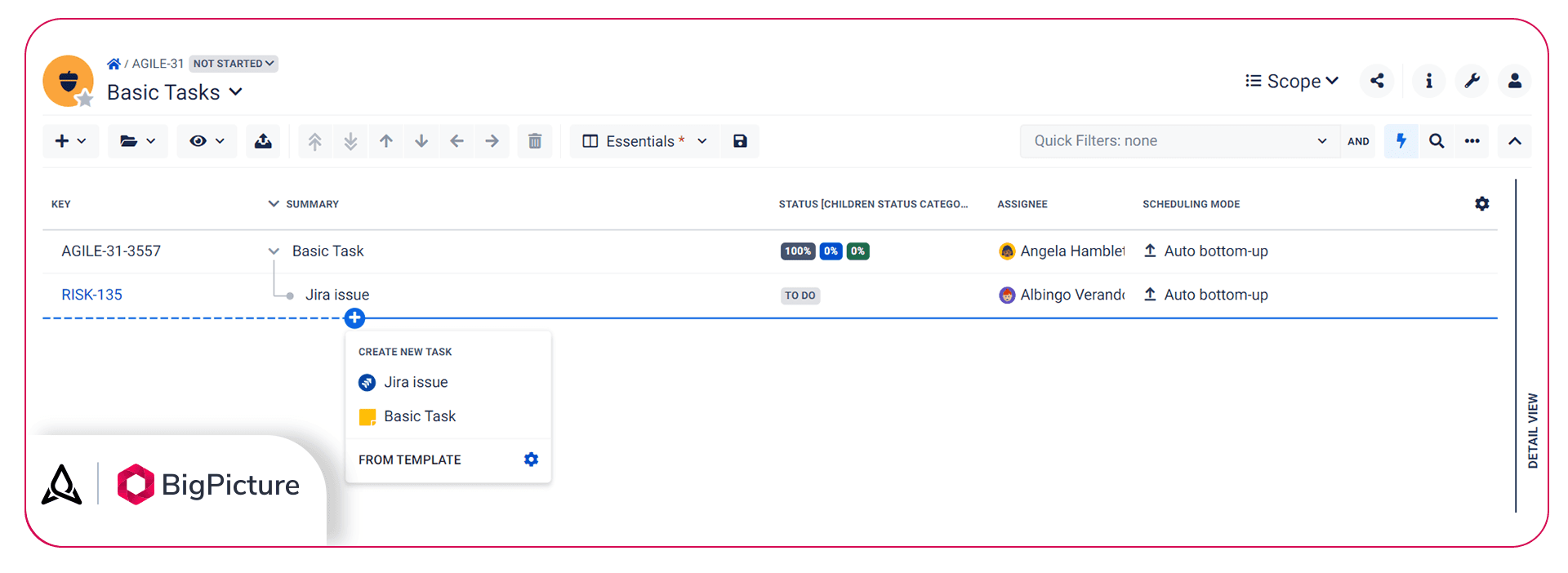 Adding basic tasks