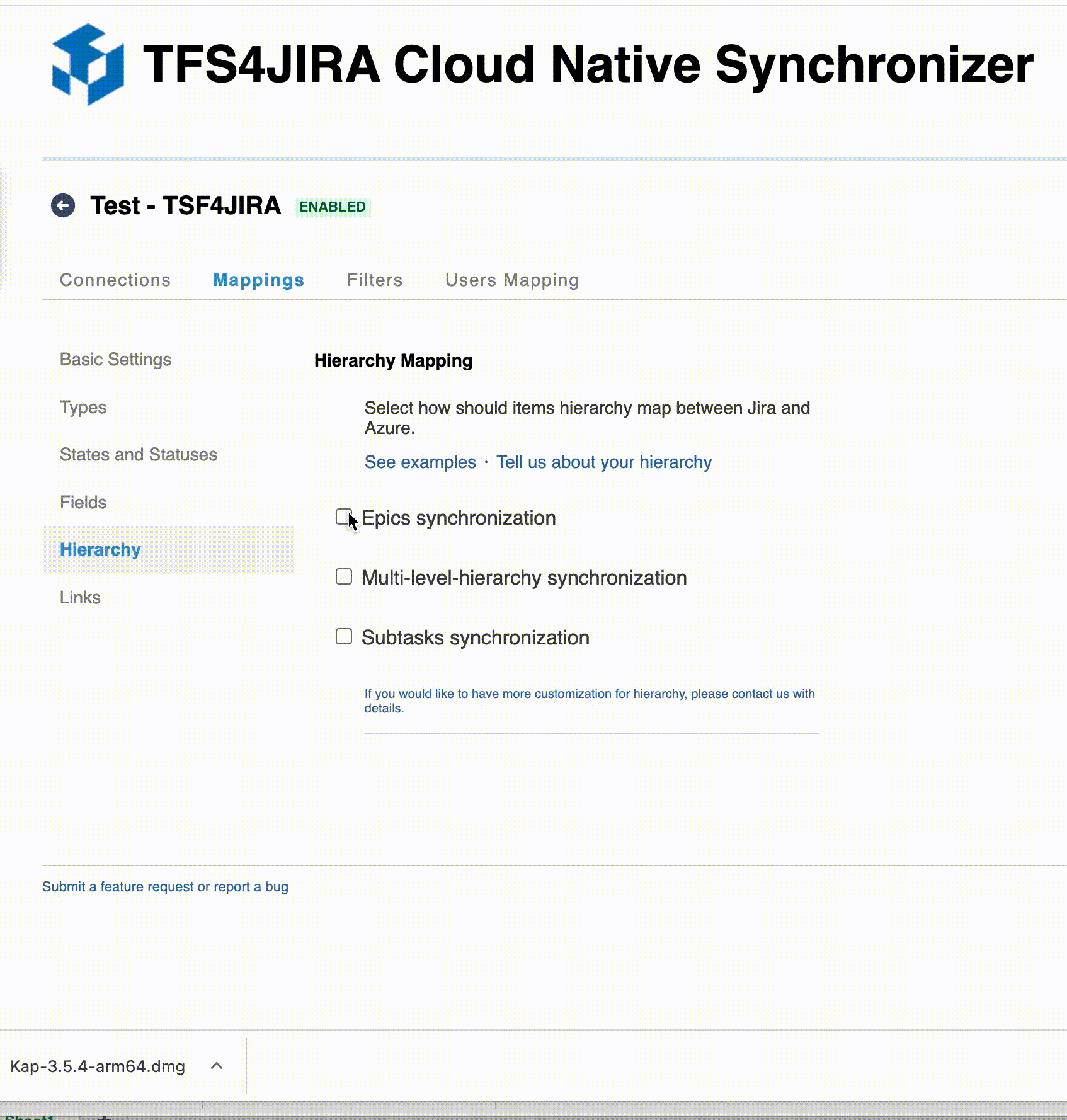 Hierarchy mapping demo